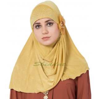 Jersey Instant Hijab - Golden